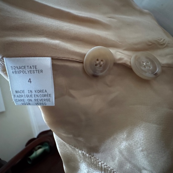 Tahari Satin Jacket Blazer Vintage y2k Sz 4 - Picture 7 of 7
